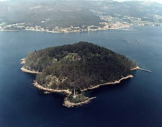 Isla de Tambo en la Ría de Pontevedra