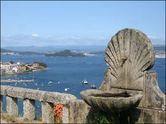 Mirador de A Graxa con vistas a la Ría de Pontevedra